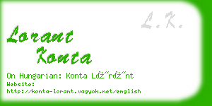 lorant konta business card